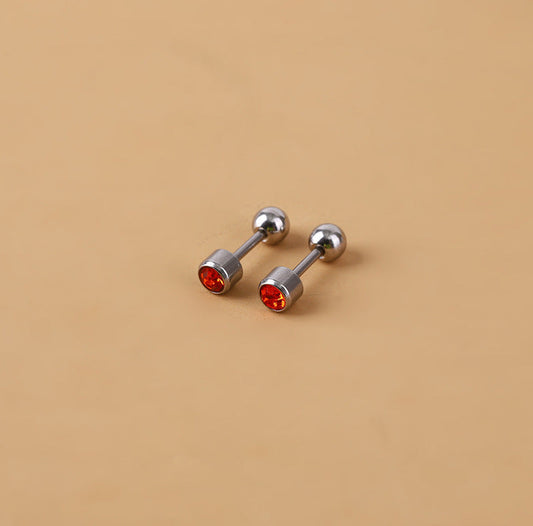 Classic Red Crystal Earrings