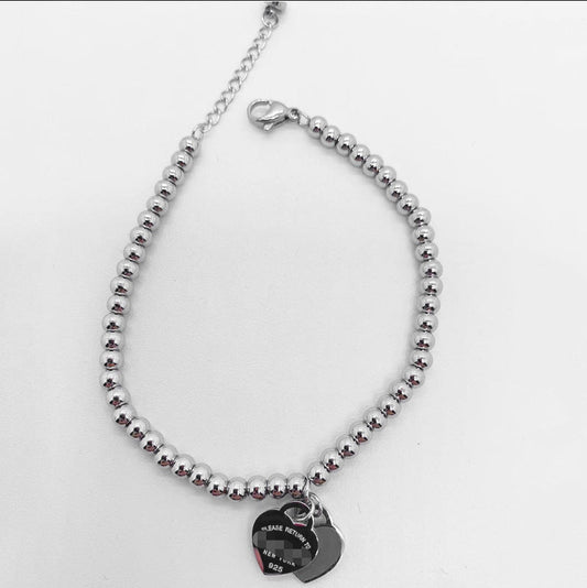 Classic Silver Bead Bracelet