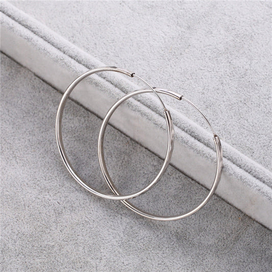 Classic Silver Hoop Earrings