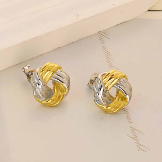 Classic Two Tone Earrings