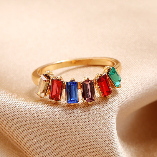 Colorful Gemstone Ring