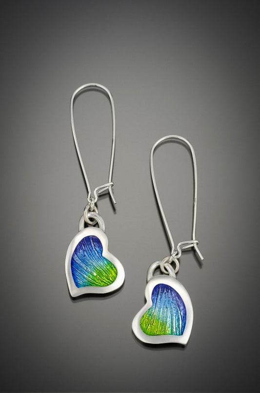 Colorful Heart Drop Earrings