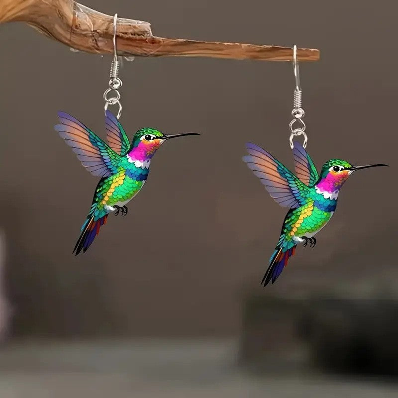 Colorful Hummingbird Earrings