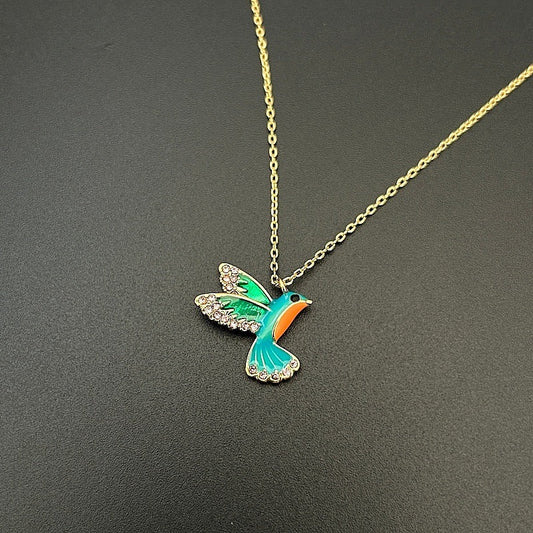 Colorful Hummingbird Necklace