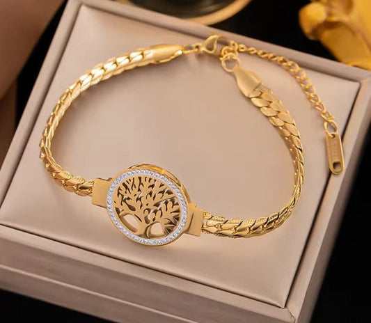Crystal Bangle Gold