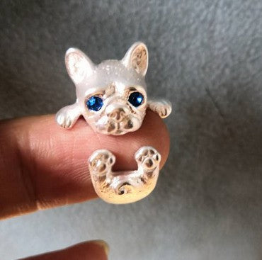 Cute French Bulldog Ring