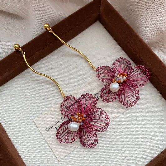 Delicate Filigree Flower Earrings
