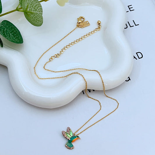 Delicate Hummingbird Necklace