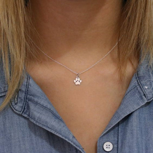 Delicate Paw Print Necklace