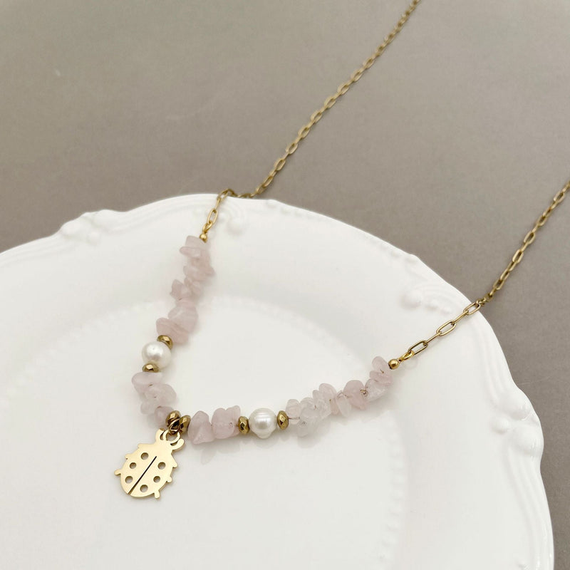 Delicate Rose Quartz Necklace