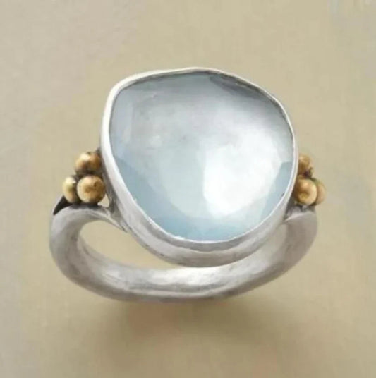 Elegant Aquamarine Statement Ring