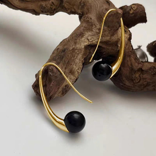 Elegant Black Onyx Earrings