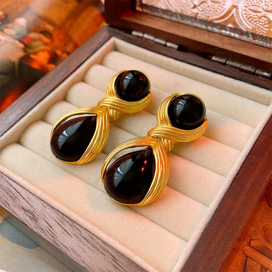 Elegant Black Onyx Earrings