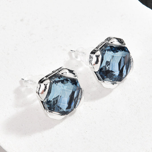 Elegant Blue Crystal Earrings