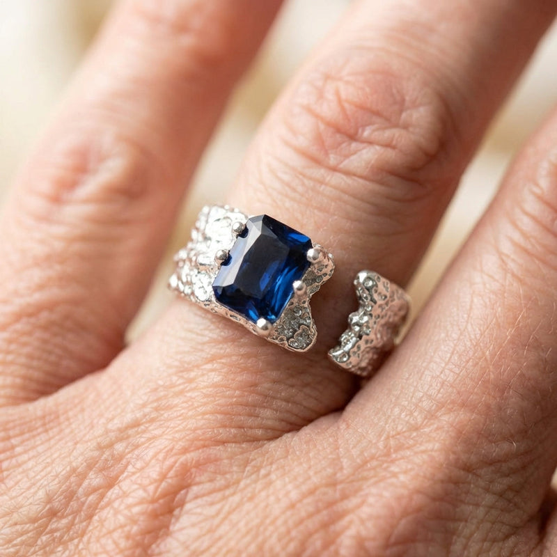 Blue Cz Ring