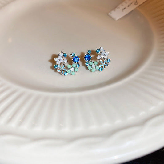 Elegant Blue Gemstone Earrings