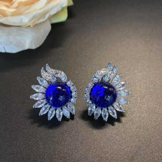 Elegant Blue Sapphire Earrings