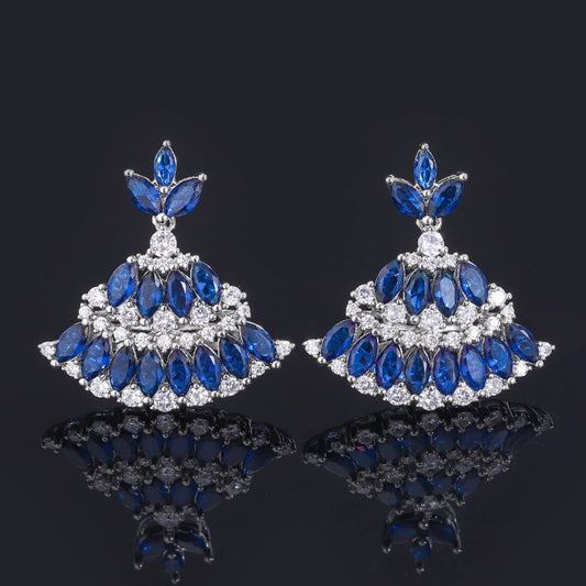 Elegant Blue Sapphire Earrings