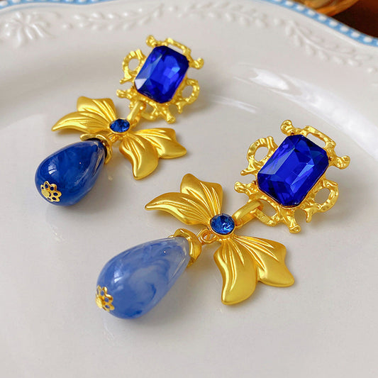 Elegant Blue Sapphire Earrings