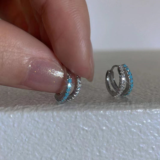 Elegant Blue Topaz Earrings