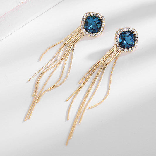 Elegant Blue Topaz Earrings