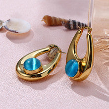 Elegant Blue Topaz Earrings