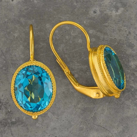 Elegant Blue Topaz Earrings