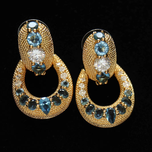 Elegant Blue Topaz Earrings