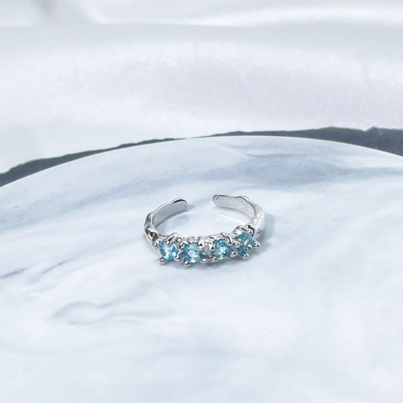 Elegant Blue Topaz Ring