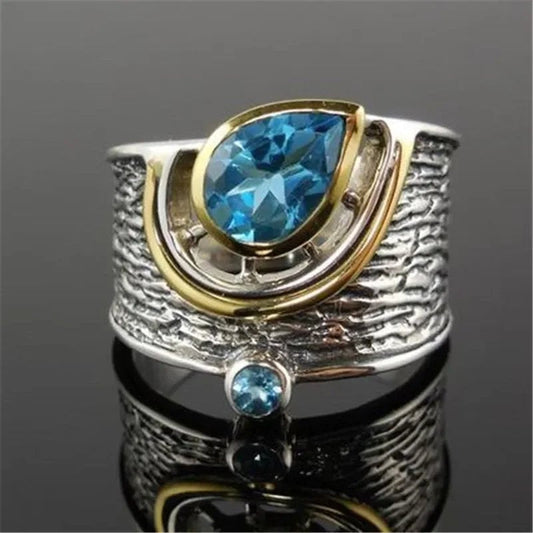 Elegant Blue Topaz Ring