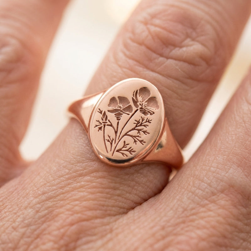 Botanical Oval Ring