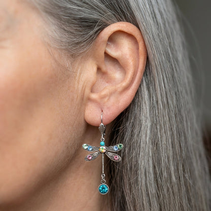 Elegant Carved Dragonfly Earrings