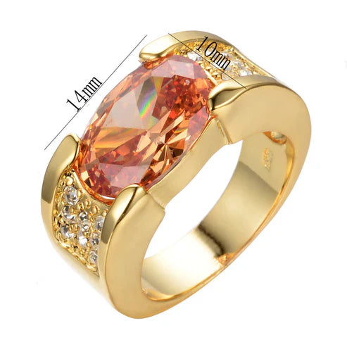 Elegant Citrine Gold Ring
