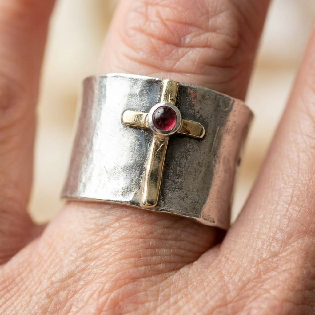 Cross Ruby Ring