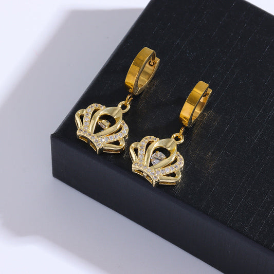 Elegant Crown Earrings
