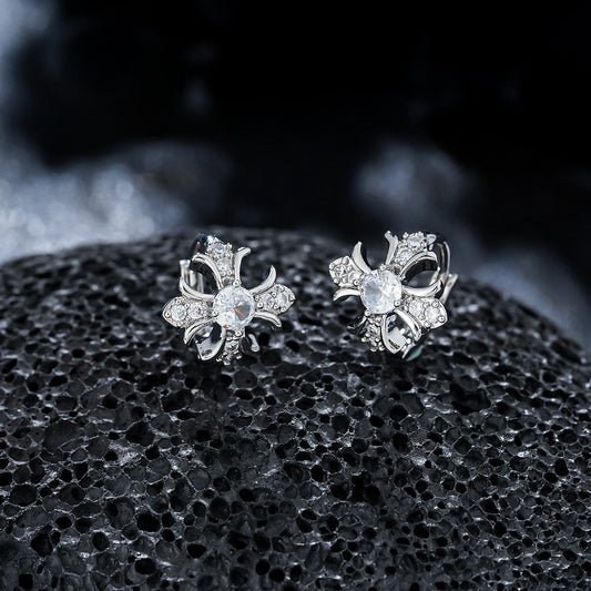 Elegant Crystal Bow Earrings