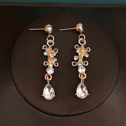 Elegant Crystal Drop Earrings