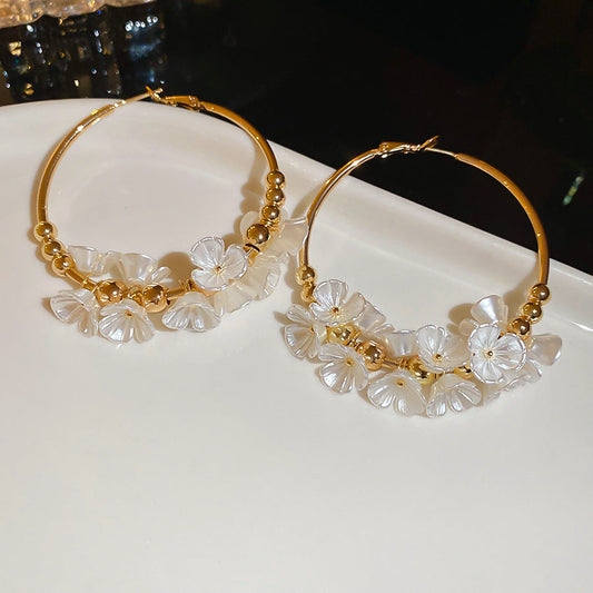 Elegant Crystal Flower Earrings