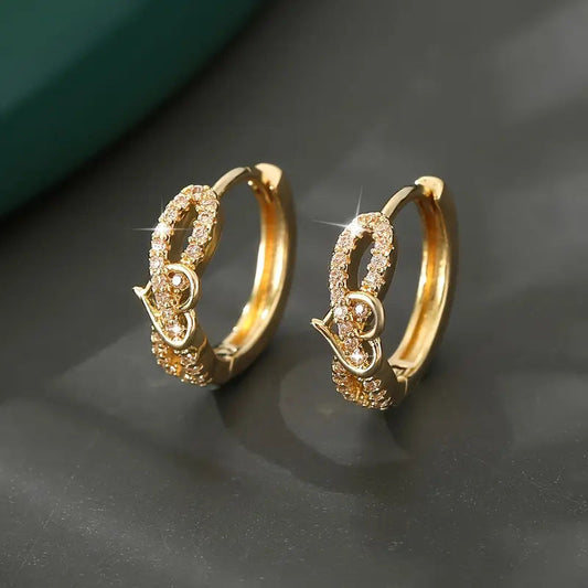 Elegant Crystal Hoop Earrings