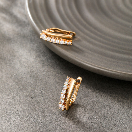 Elegant Crystal Hoop Earrings
