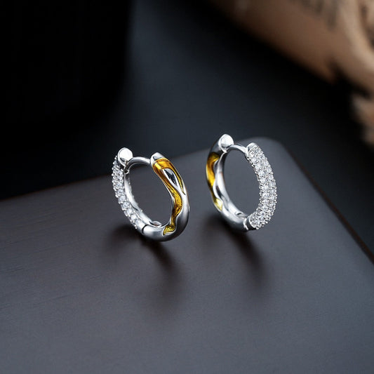 Elegant Crystal Hoop Earrings