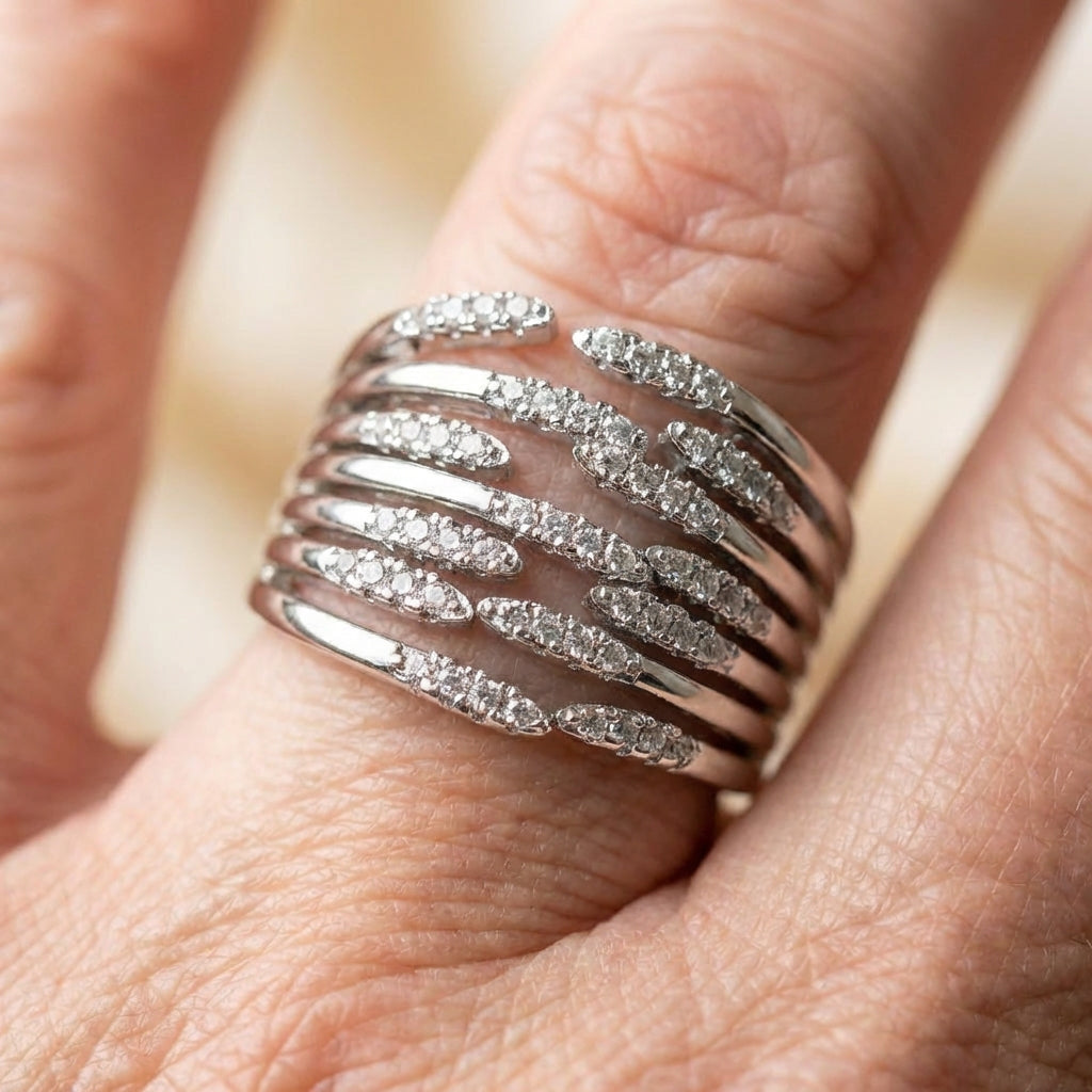 Crystal Multi Layer Ring