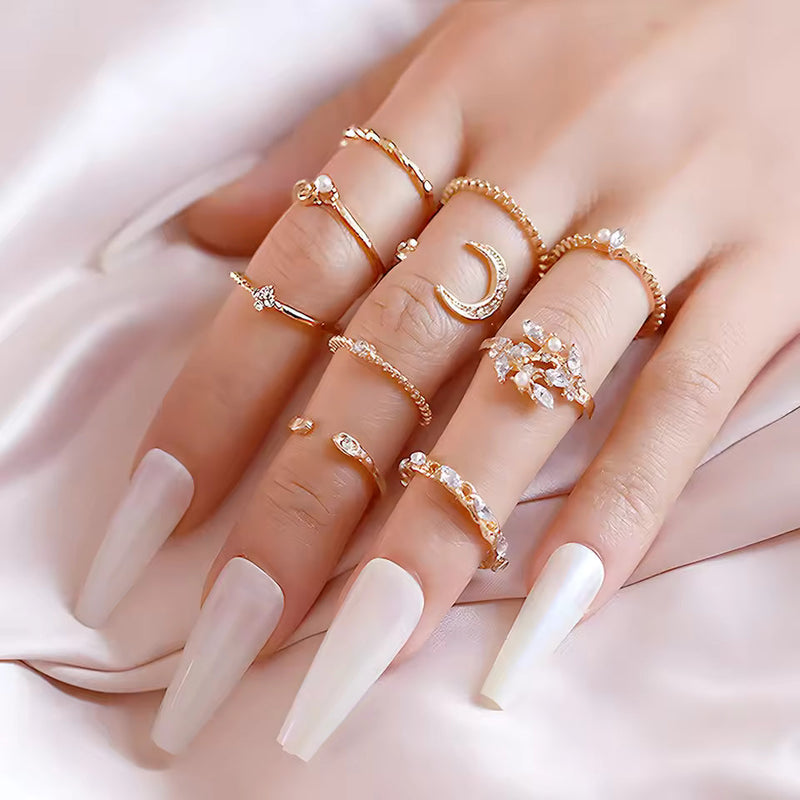 Elegant Crystal Ring Set