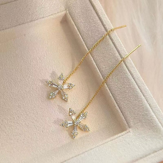 Elegant Crystal Star Earrings