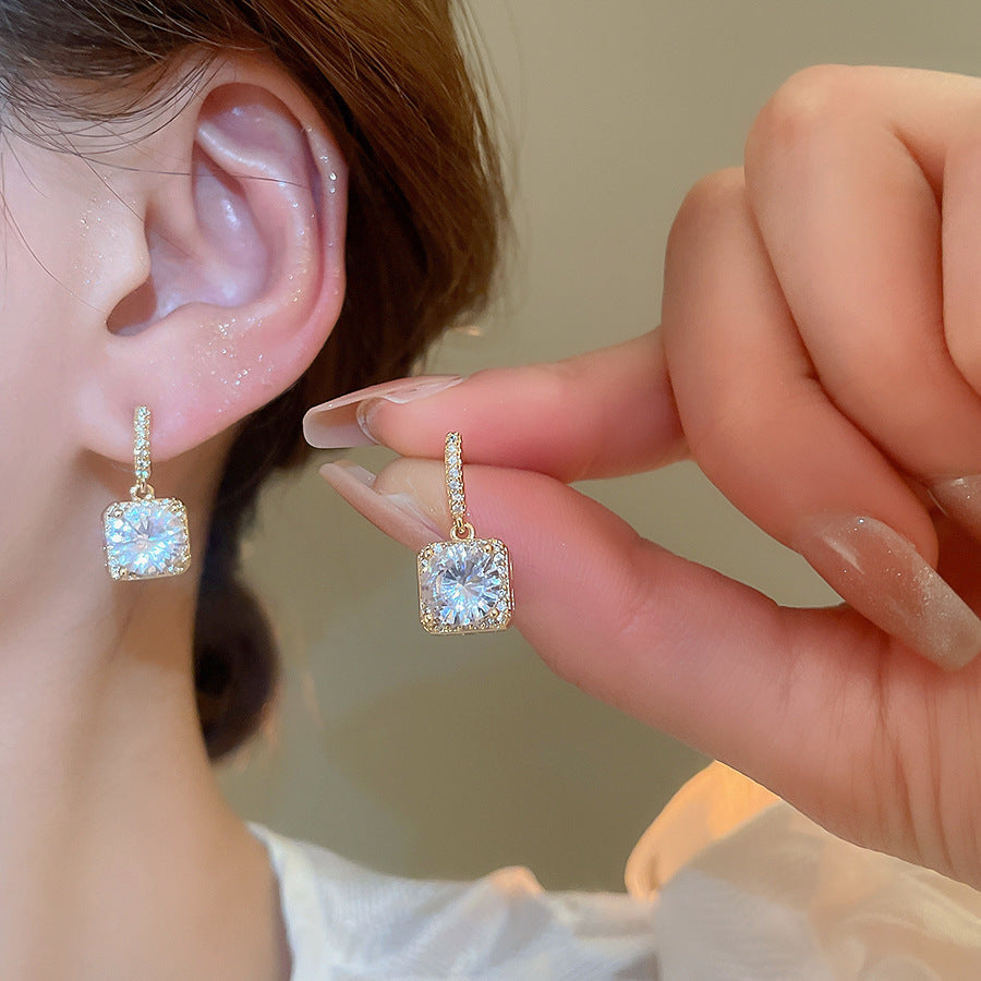 Elegant Diamond Drop Earrings
