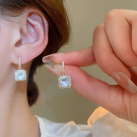 Elegant Diamond Drop Earrings
