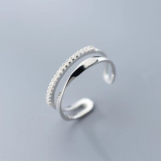 Elegant Duo Open Adjustable Ring