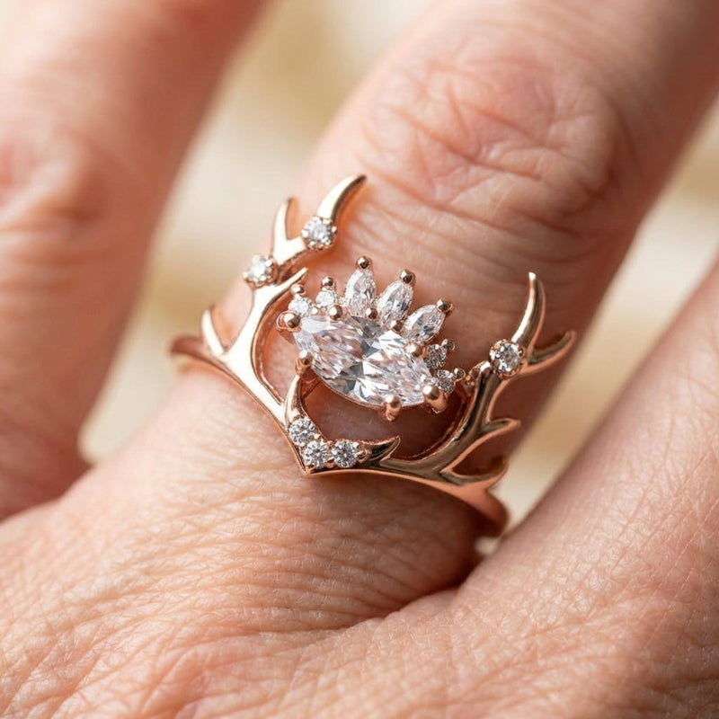 Elk Crystal Ring