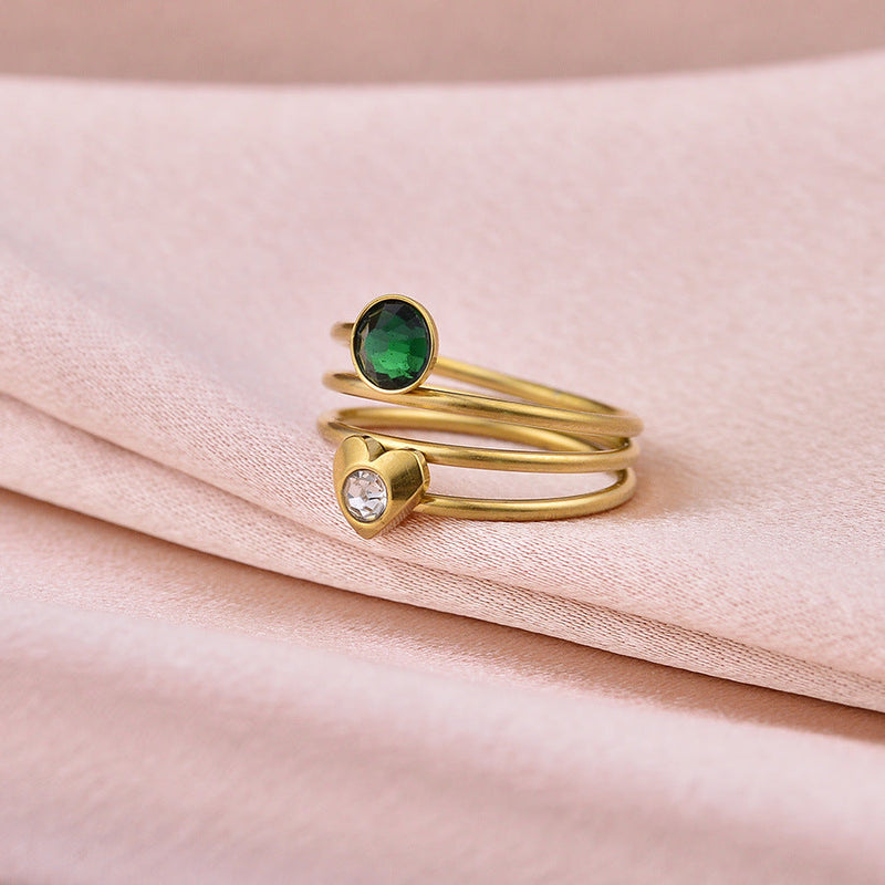 Elegant Emerald Gold Ring