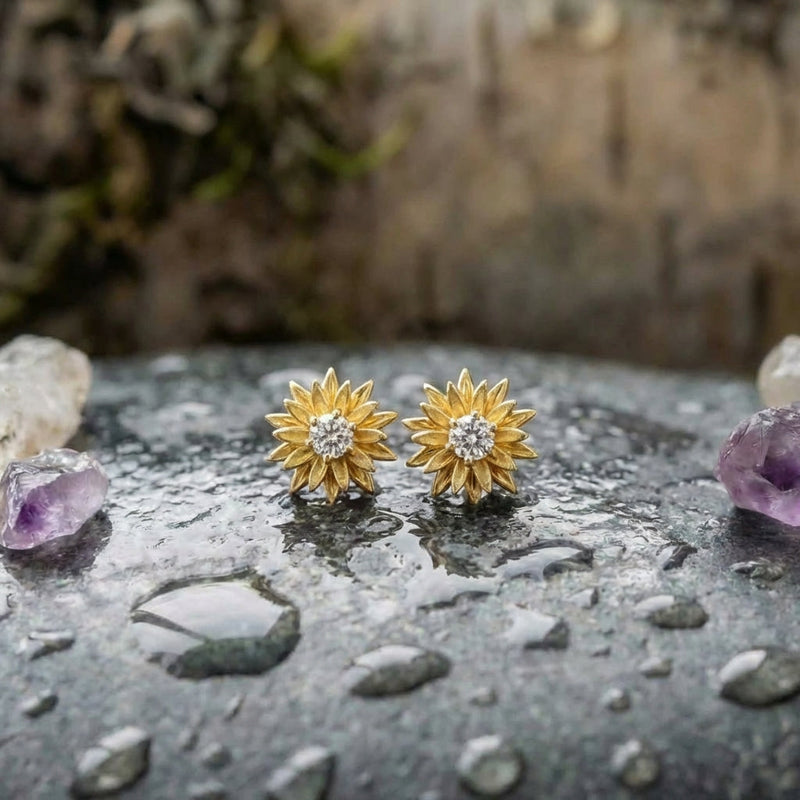 Elegant Flower Stud Earrings